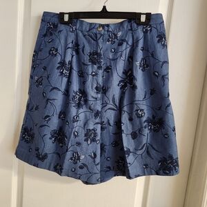 New Jones New York Sport Blue Floral Shorts